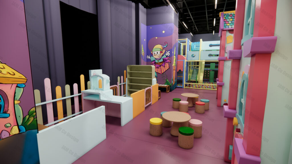 anilla play center layout with defined zones